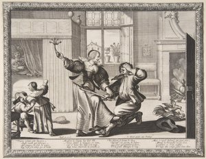 The Husband-Beater, c.1633 (gravura e gravura) de Abraham Bosse