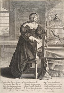 O papagaio, 1620-76. de Abraham Bosse