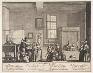 A Senhora da Escola, ca. 1638 de Abraham Bosse