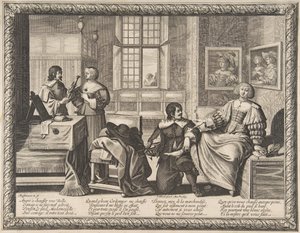 O sapateiro, 1632-33. de Abraham Bosse