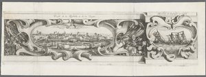 O cerco de La Rochelle: Ilustração 16, 1628-1630. de Abraham Bosse