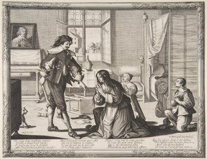 O espancador de esposa, ca. 1633 de Abraham Bosse