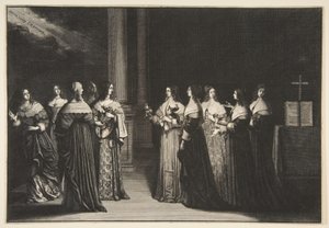 As virgens prudentes recusam óleo às virgens insensatas de Abraham Bosse