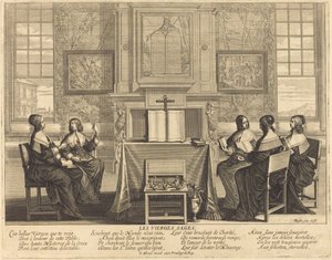 As virgens sábias em oração de Abraham Bosse