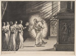 As virgens prudentes perante Cristo de Abraham Bosse