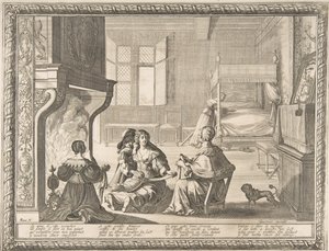 Visita da babá, 1633. de Abraham Bosse