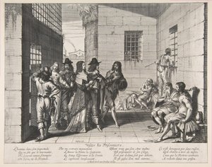 Visitando Prisioneiros, 1635. de Abraham Bosse