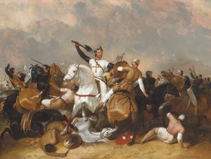 Ricardo I na Batalha de Ascolan (óleo sobre tela)