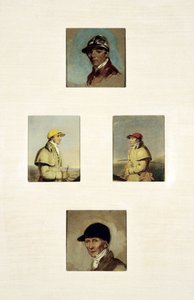 Estudos de Jockeys (óleo sobre tela) de Abraham Cooper