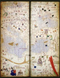 Atlas catalão, folhas 7 e 8, 1375