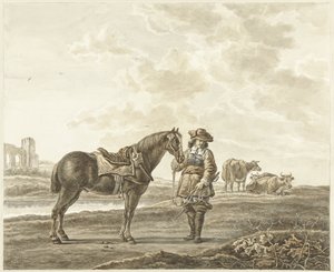 Cavaleiro na paisagem de Abraham Delfos