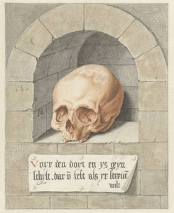 Crânio em um nicho de Abraham Delfos