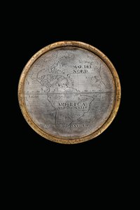 Dois globos terrestres e celestes excepcionais, apoiados por Hércules e Atlas, Augsburg, 1697-99