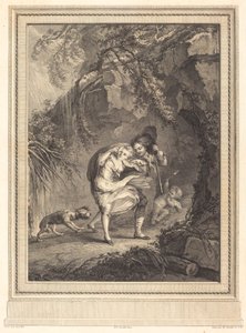 Le coup de vent (A rajada de vento) de Abraham Girardet after Antoine Lebel