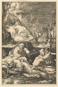 A agonia no jardim, de A Paixão de Cristo, ca. 1598-1653. de Abraham Hogenberg