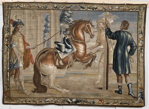 William Cavendish com um cavalo, c.1660 de Abraham Jansz. van after Diepenbeeck