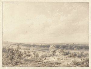 Vista em direcção a Alkmaar a partir da duna em Schoorl de Abraham Johannes Couwenberg