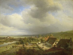 Vista do Ooijpolder de Abraham Johannes Couwenberg