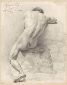 Sentado nu masculino, visto por trás (1º prémio 1820) de Abraham Lion Zeelander