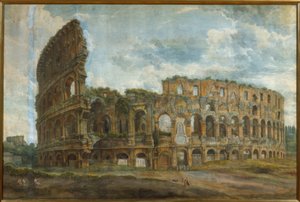 Vista exterior do Coliseu de Roma de Abraham Louis Rodolphe Ducros