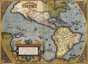 Um mapa da América, 1612 de Abraham Ortelius