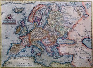 Mapa da Europa de Abraham Ortelius de Abraham Ortelius