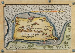 Detalhe de Zerbi do Mapa das Ilhas Mediterrânicas de Abraham Ortelius