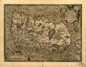 Hiberniae, Britannicae Insvlae nova descripto. LOC 99466749 de Abraham Ortelius