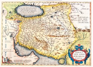 Irão, Paquistão, Afeganistão, Uzbequistão, Turquemenistão de Abraham Ortelius