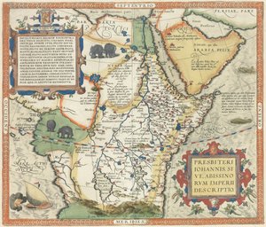 Mapa da África e da Península Arábica, de Abraham Ortelius