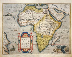Mapa de África, do Theatrum Orbis Terrarum, de Abraham Ortelius de Abraham Ortelius