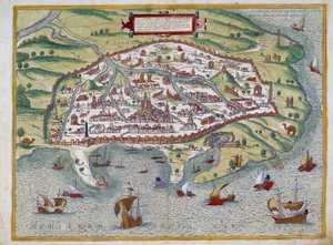Mapa de Alexandria - por Abraham Ortelius, Antuérpia de Abraham Ortelius