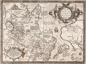 Mapa da Rússia a partir de: Velho Mundo de 1598 de Abraham Ortelius