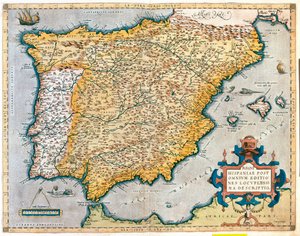 Spain, Portugal de Abraham Ortelius