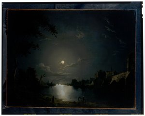 Paisagem fluvial ao luar