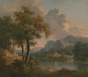 Paisagem montanhosa arborizada, 1785.
