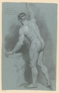 Nu masculino de pé, visto por trás (2º prémio 1774) de Abraham Pietersz. Hulk