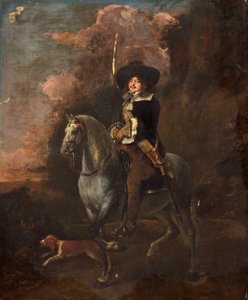 Cavalier em um cavalo cinzento, c.1660 de Abraham Pietersz. van Kalraet