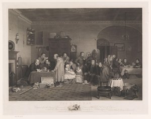 Interior com empresa a pagar renda
O Dia do Aluguer (título sobre o objecto) de Abraham Raimbach