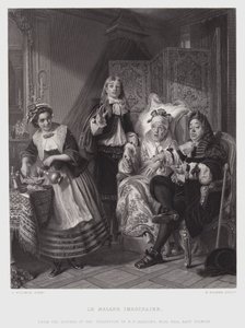 Le Malade Imaginaire (gravura) de Abraham Solomon