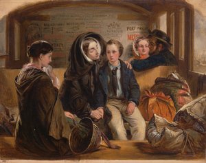 Segunda Classe-A Partida. Assim nos separamos ricos em tristeza, nos separando pobres., 1855. de Abraham Solomon