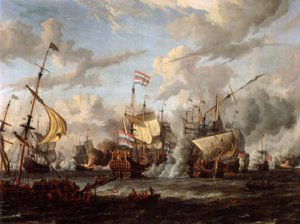 A Batalha de Texel de Abraham Storck