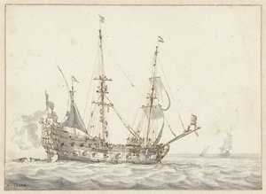 Holandês homem de guerra de Abraham Storck