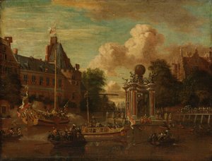 A legação moscovita visitando Amsterdã, 29 de agosto de 1697 de Abraham Storck