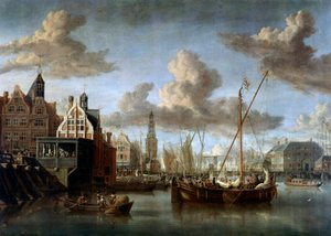 O Porto de Amesterdão Pintura de Abraham Storck (1635-1710)