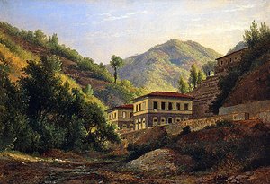 Bagni di Lucca (óleo sobre papel)