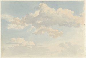 Nuvens contra o céu azul
