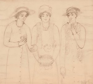Três Mulheres, 1908. de Abraham Walkowitz