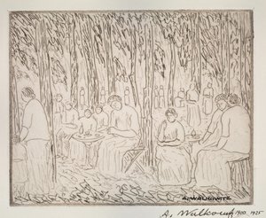 Sob Duas Árvores, 1900-1925. de Abraham Walkowitz