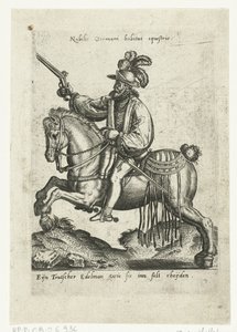 Cavaleiro alemão com pistola